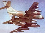 A mixed formation of pre-Six Day War camouflage and post-Six Day War camouflage Vautours of Israeli Air Force No. 110 Sqn (IAF)